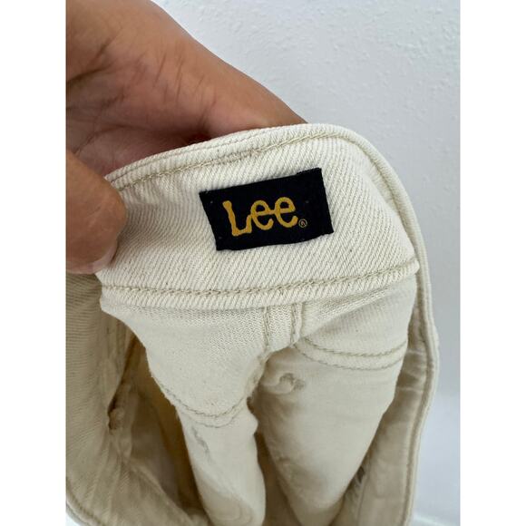 Lee Cream Rainbow Trim High Rise Cutoff Shorts Size 31 Medium - Picture 4 of 6